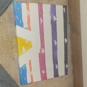 Blue and Purple Geometric Abstract Painting